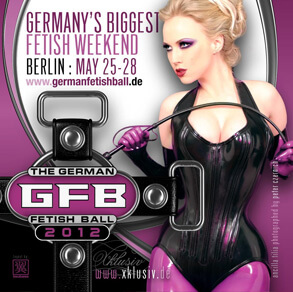 Mistress Amrita performance flyer: German Fetish Ball Berlin