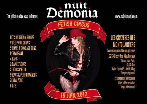 Mistress Amrita performance flyer: La Nuit Demonia