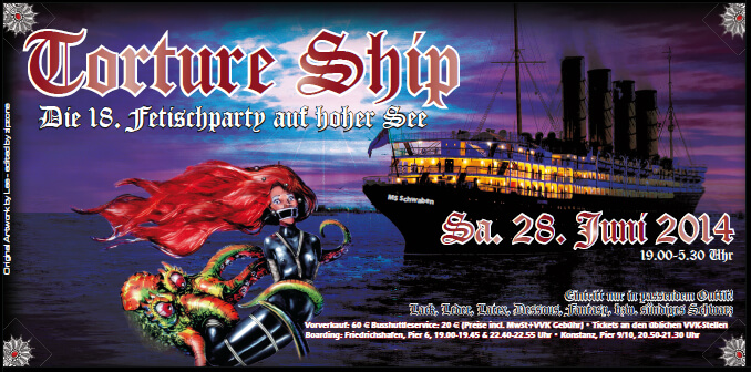 Mistress Amrita performance flyer: Torture Ship