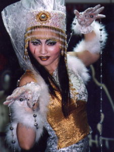 mistress amrita band amrita magenta singer handmade costume silver gold performance art