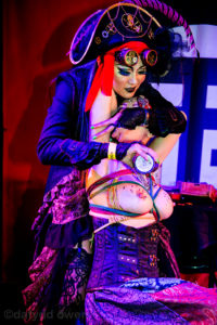 mistress amrita pirate steampunk kinbaku bondage candle play performance